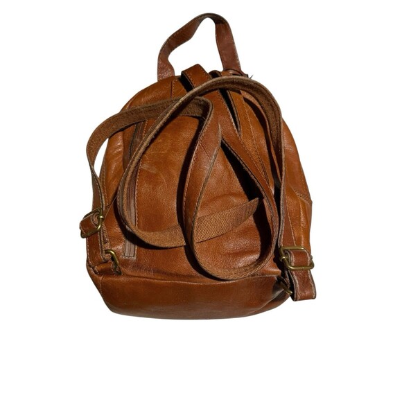 Fossil Leather Mini Backpack Brown | Everyday Casual Hands-Free Bag main image 6